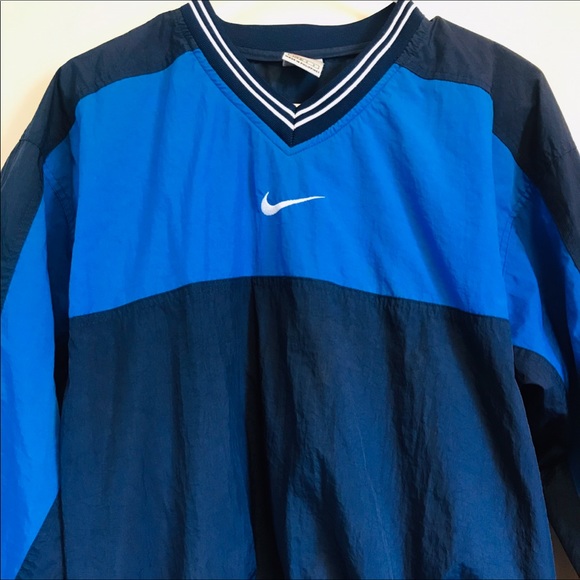 Nike Windbreaker V-Neck Pullover Blue Size 14-16 - Picture 2 of 10